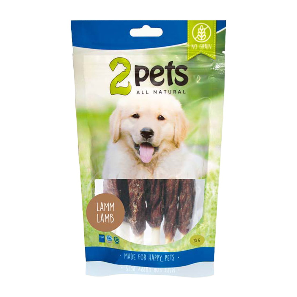 2PETS Tuggpinne M Lamm - 12 CM - 6 PACK