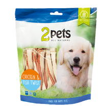 2PETS Dogsnack Chicken&fish Twist - 400 G