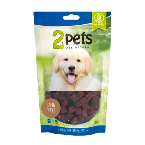 2PETS Dogsnack Lamb Cubes - 100 G