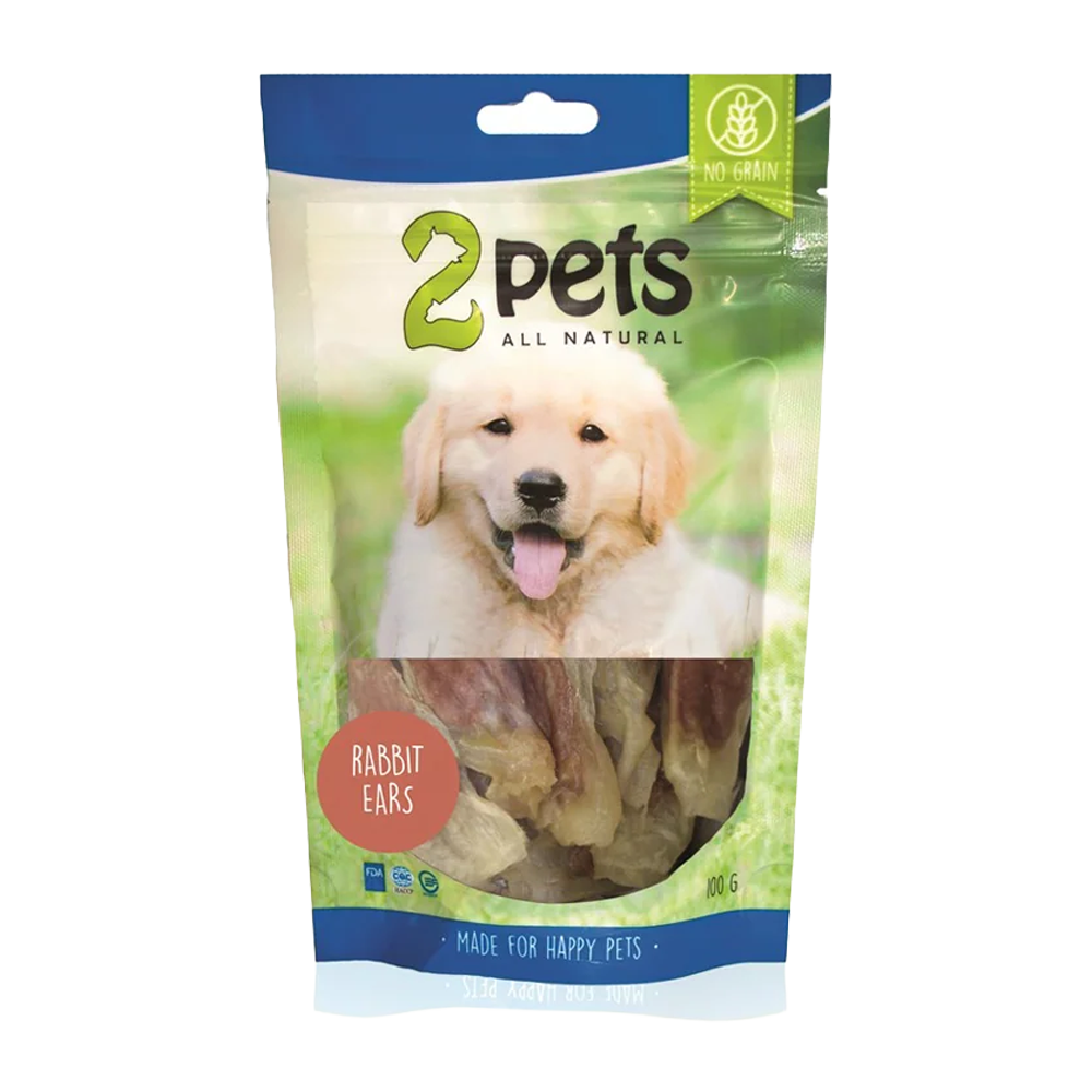 2Pets Hundsnack Kaninöron - 100 G