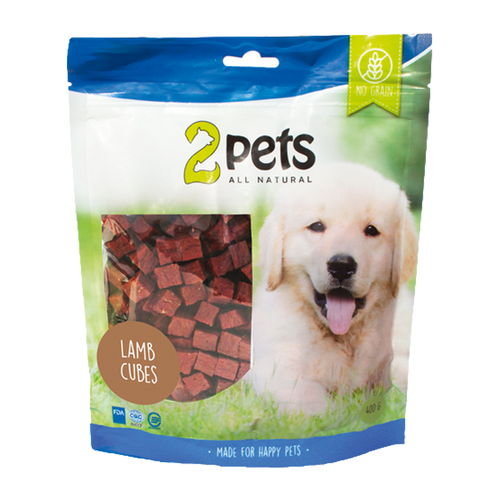 2PETS Dogsnack Lamb Cubes - 400 G