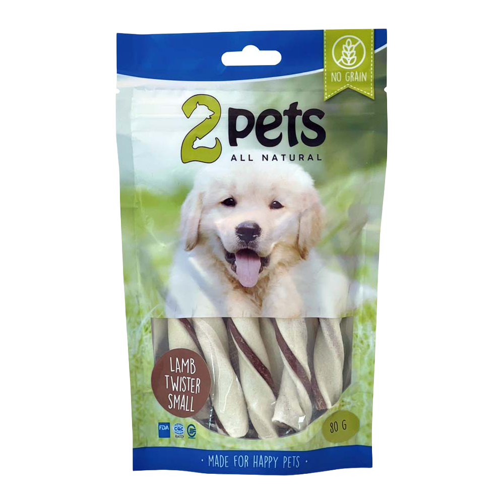 2PETS Tuggtwister M Lamm Small - 80 G