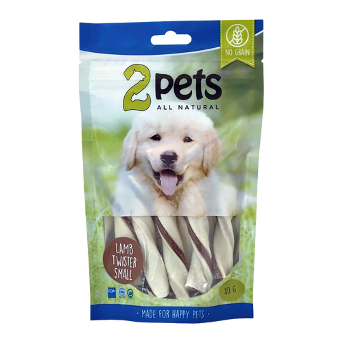 2PETS Tuggtwister M Lamm Small - 80 G