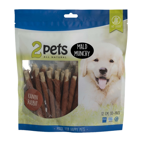 2PETS Tuggpinne Mald Kanin - 12 CM - 30 PACK