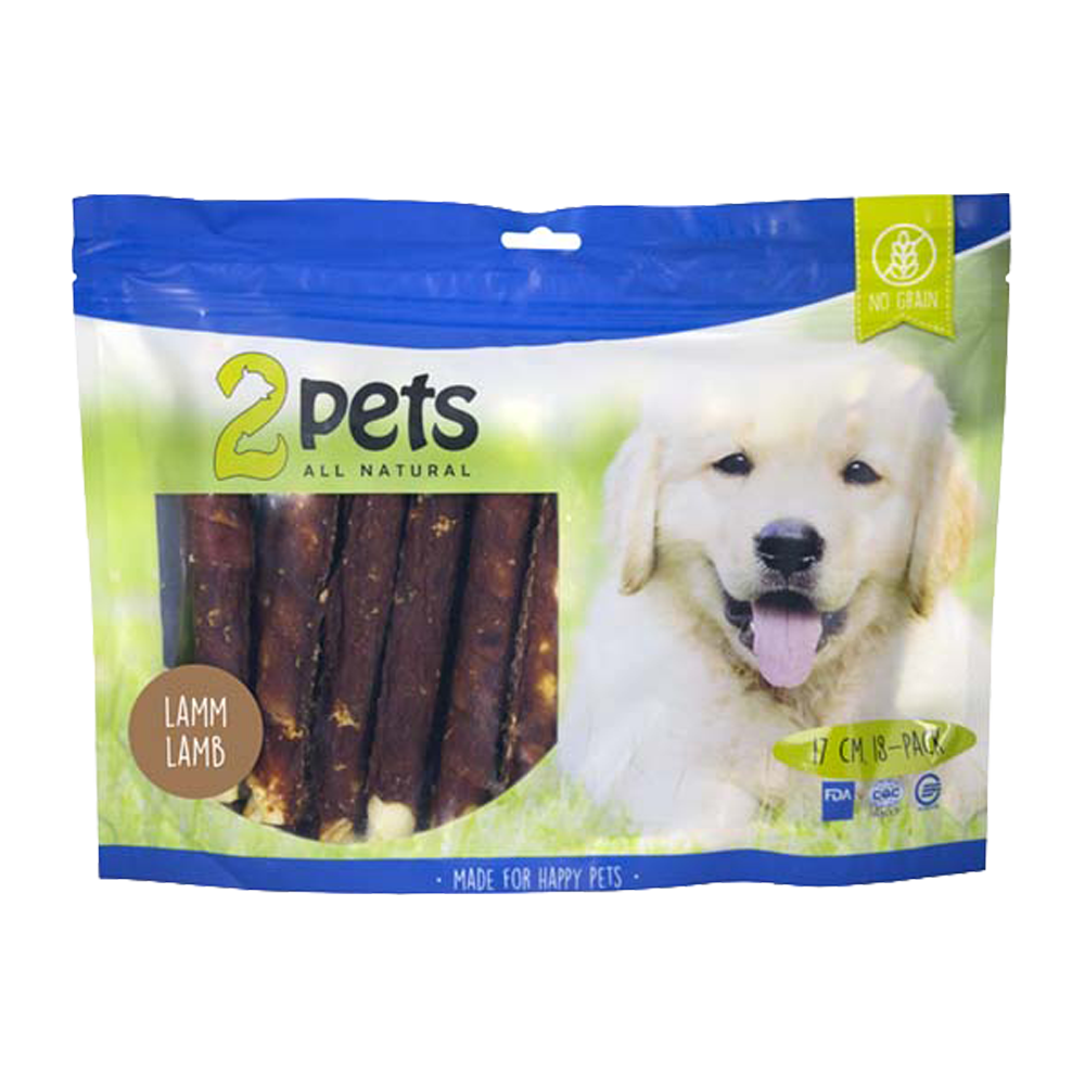 2PETS Tuggrulle M Lamm - 17 CM - 18 PACK XL