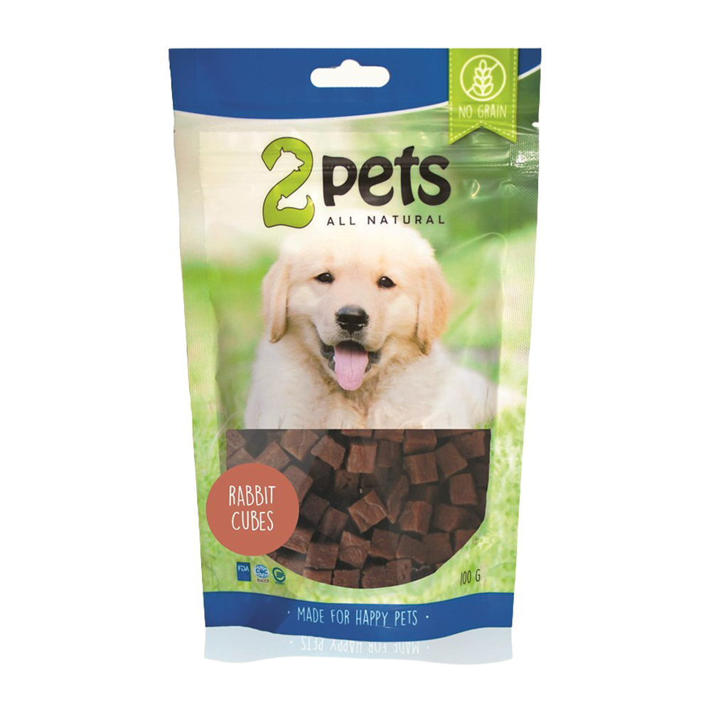 2PETS Dogsnack Rabbit Cubes