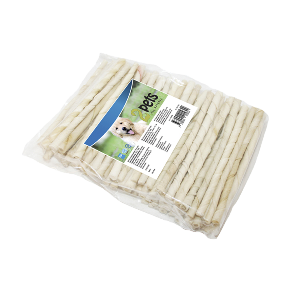 2PETS Tuggpinne Vriden Vit - 12 CM