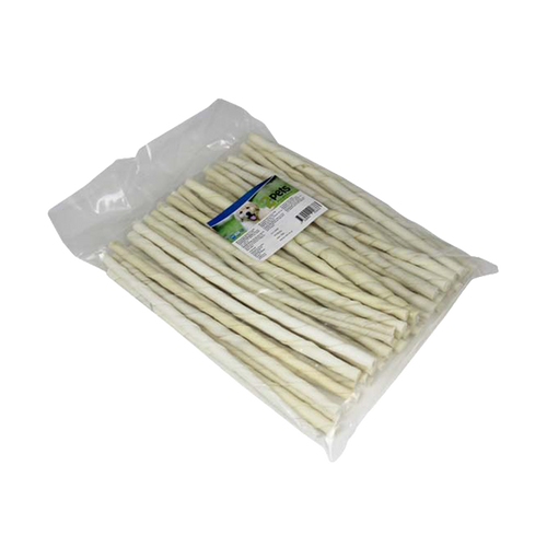 2PETS Tuggpinne Vriden Vit - 24 CM - 50 PACK