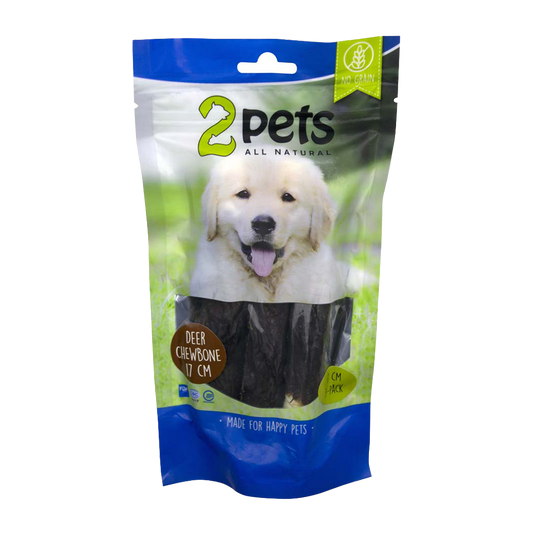 2PETS Tuggrulle M Hjort - 28 CM - 3 PACK