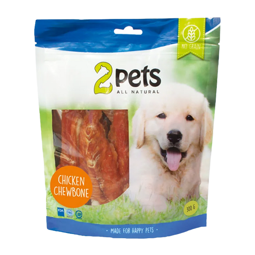 2Pets Hundsnack Kyckling Tuggben - 300 G
