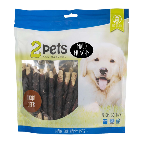 2PETS Tuggpinne Mald Hjort - 12 CM - 30 PACK