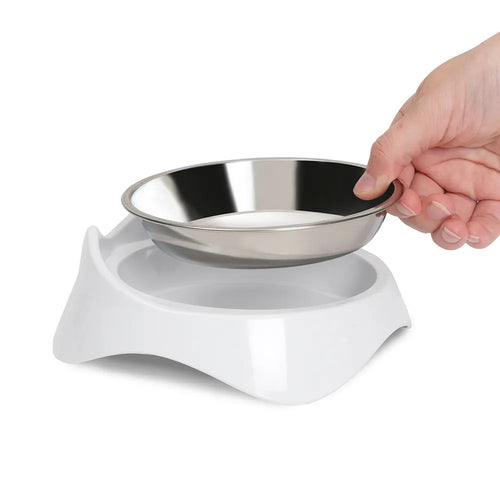 Catit Pixi Skål Rostfri/Vit - 200 ML