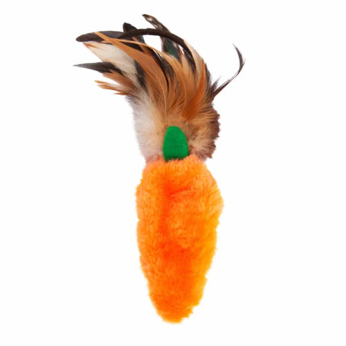 Kong Refillable Catnip Feather Top Carrot - 13x6x1 CM