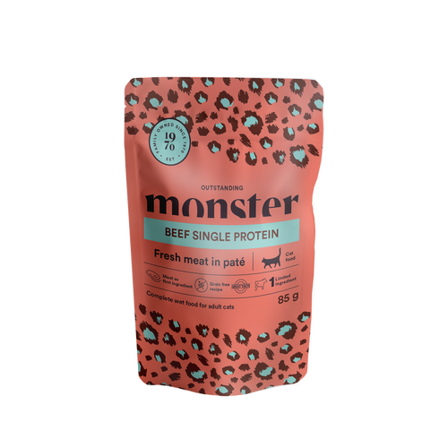 Monster Cat Pouches Adult Beef 85 g (8-pack)