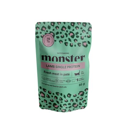 Monster Cat Pouches Adult Lamb 85 g (8-pack)