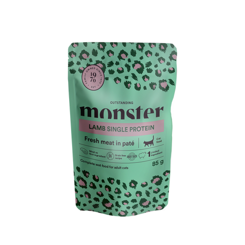 Monster Cat Pouches Adult Lamb 85 g (8-pack)