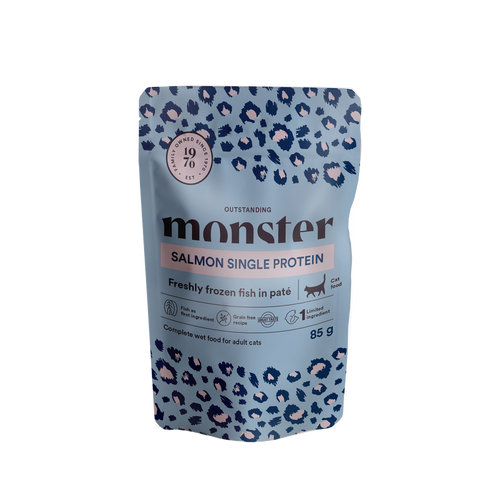 Monster Cat Pouches Adult Salmon - 85 G (8pack)