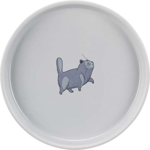 Skål Fat Cat Låg/Bred Keramik - 0.6 L
