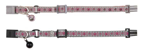 Junior Halsband Blommotiv Reflex Snabblås Bjällra Nylon