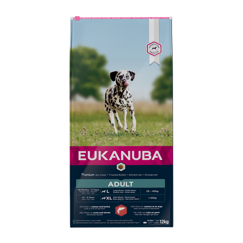 Euk Dog Ad Large Salmon & Barley - 12 KG