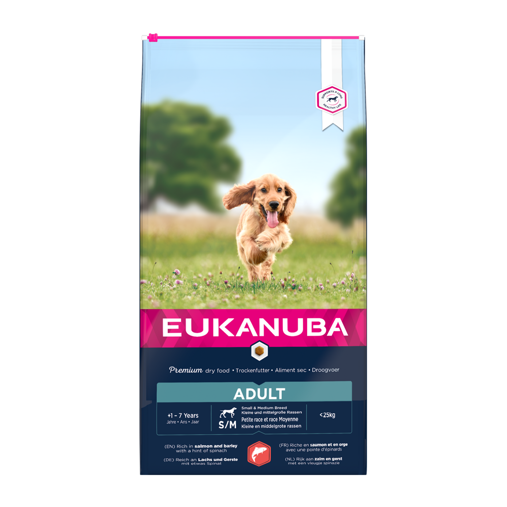 Euk Dog Ad Sm/med Salmon & Barley - 12 KG