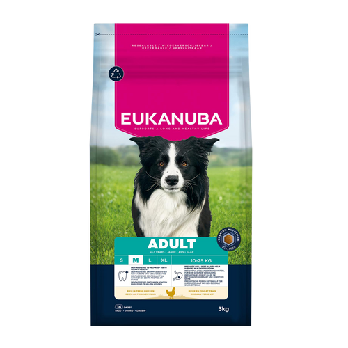 Eukanuba Adult Medium Breed Kyckling  - 3 KG