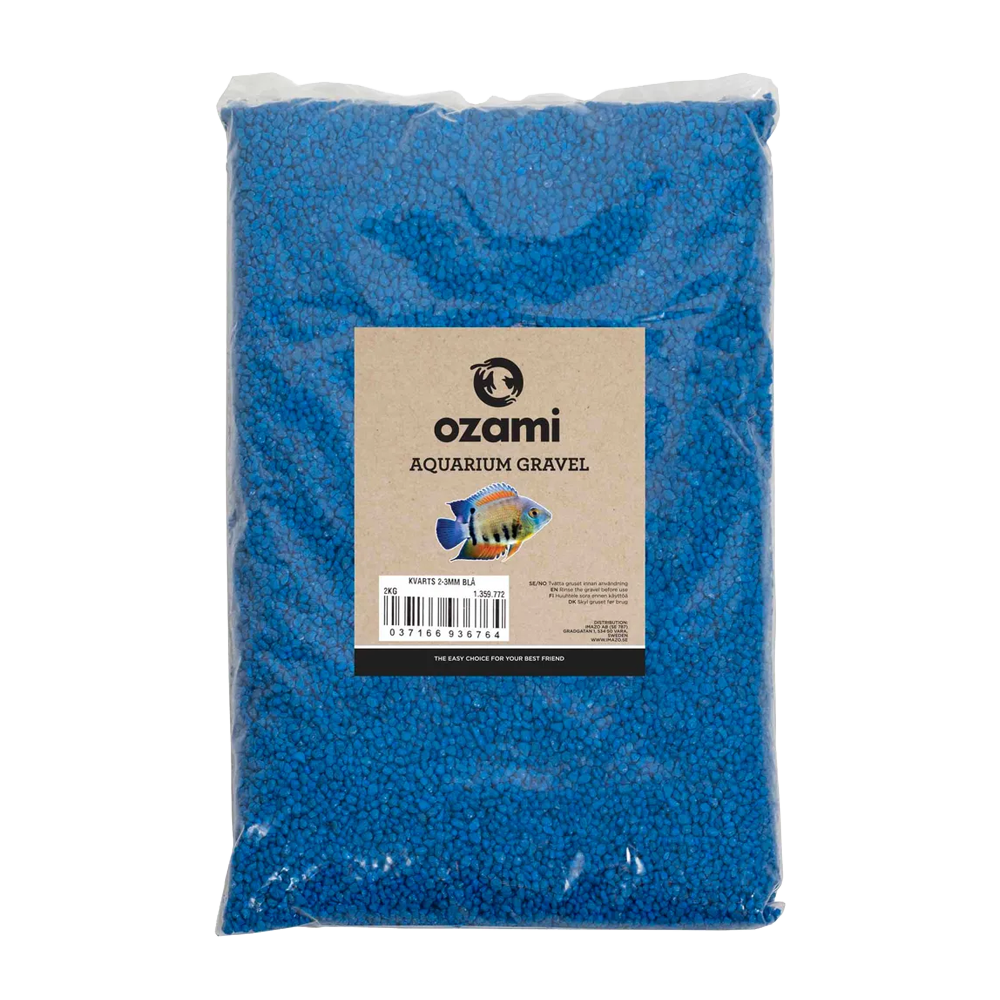 Ozami Aquarium Gravel 2–3 mm blå - 2 KG