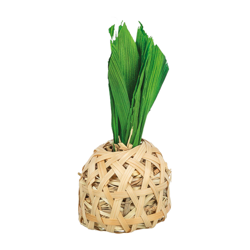 Trixie Ananas i bambu med majsblad och hö - 6,5 × 14 CM