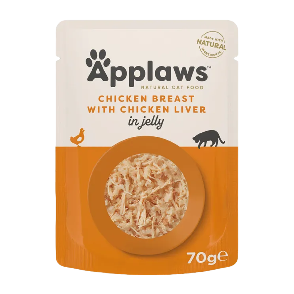 Applaws Katt Påse Kyckling + Lever Gelé - 70 G
