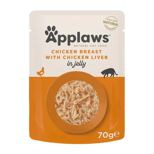 Applaws Katt Påse Kyckling + Lever Gelé - 70 G