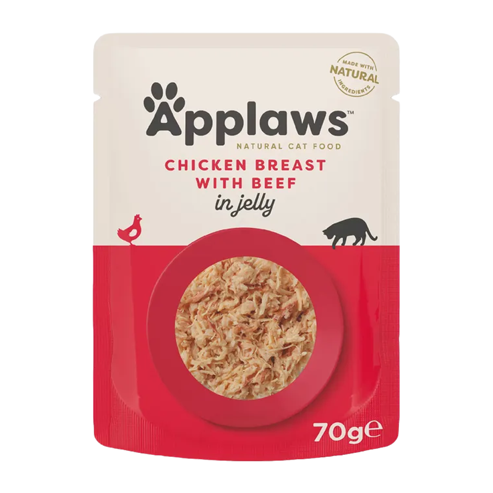 Applaws Katt Påse Kyckling + Nöt Gelé - 70 G