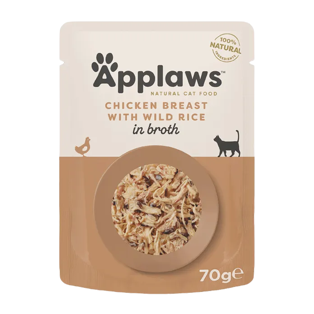 Applaws Katt Påse Chicken & Wildrice - 12X70 G