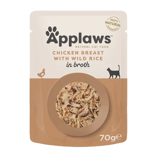 Applaws Katt Påse Chicken & Wildrice - 12X70 G