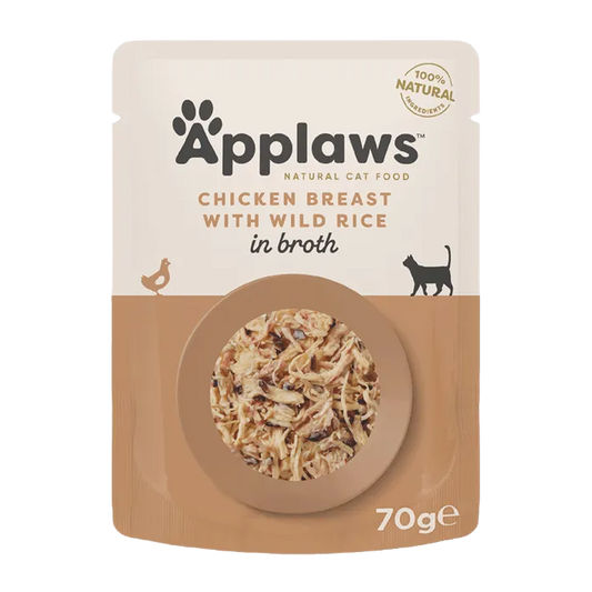 Applaws Katt Påse Chicken & Wildrice - 12X70 G