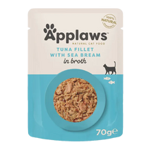 Applaws Katt Påse Tuna & Seabream - 70 G