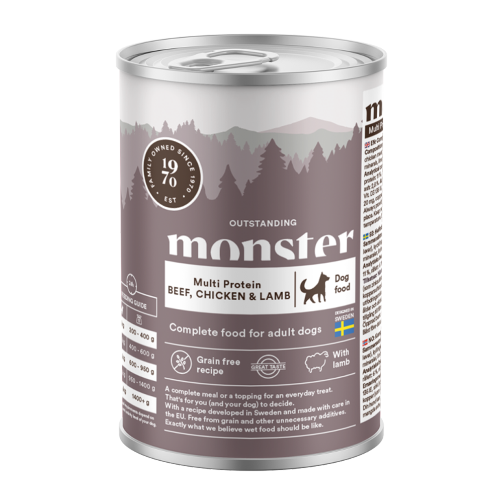 Monster Dog Multi Beef/ Chick/ Lamb Burk - 400 G