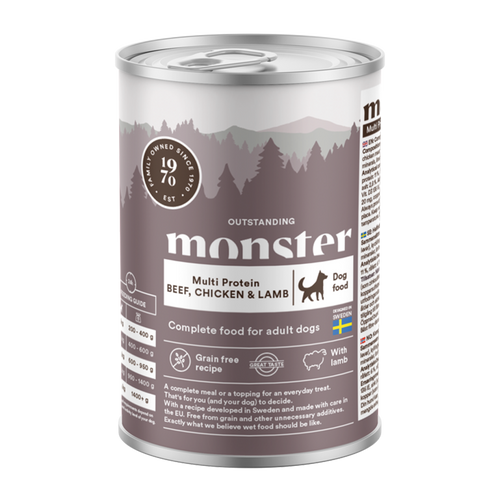 Monster Dog Multi Beef/ Chick/ Lamb Burk - 400 G