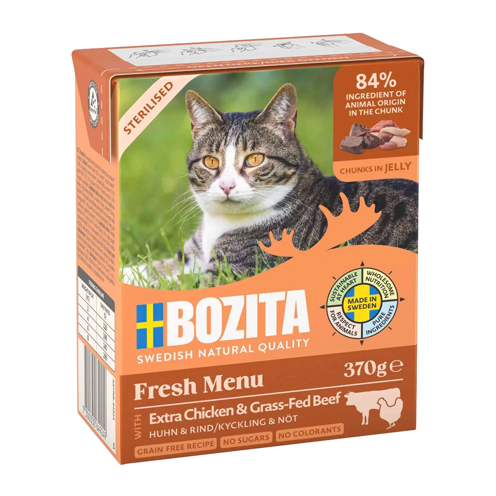 Bozita Cat Sterilised Chick & Beef In Jel Tetra - 370 G