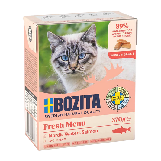 Bozita Bitar i Sås med Lax - 370 G