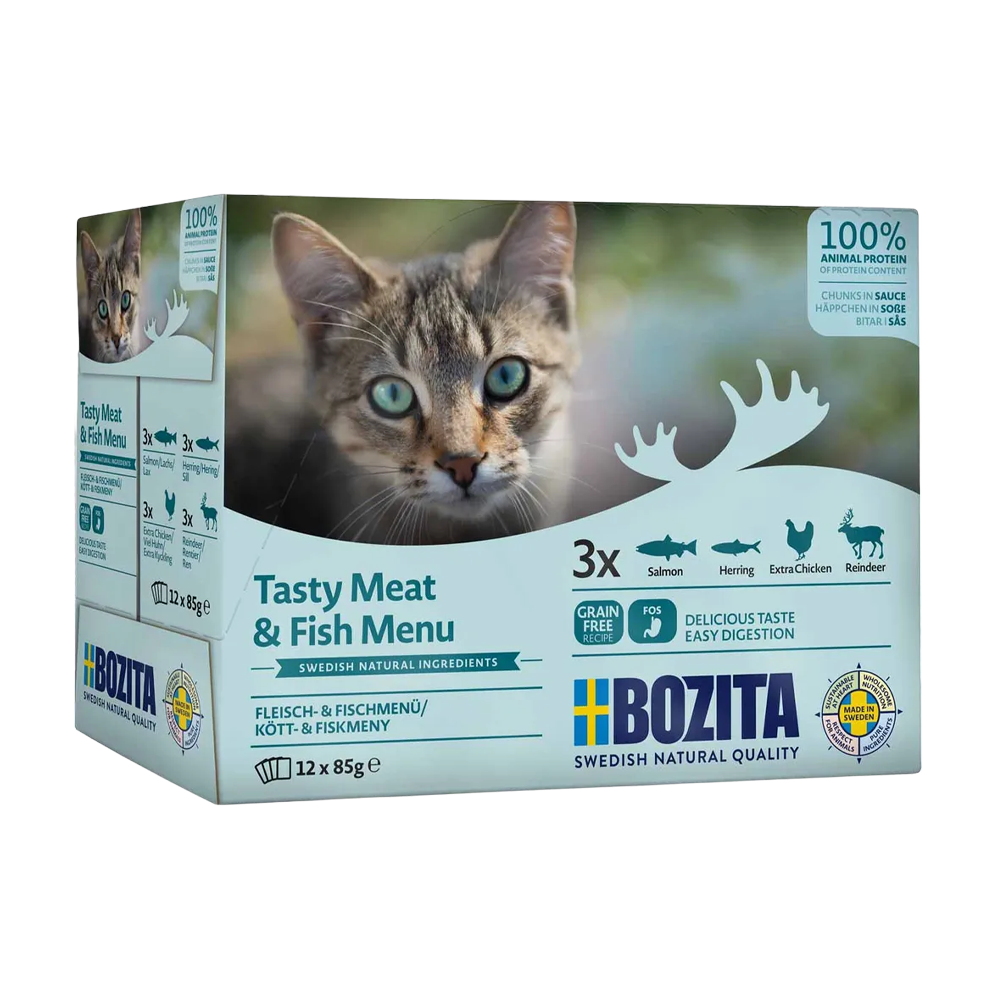 Bozita Feline Meat & Fish in Sauce Multibox - 1.02KG