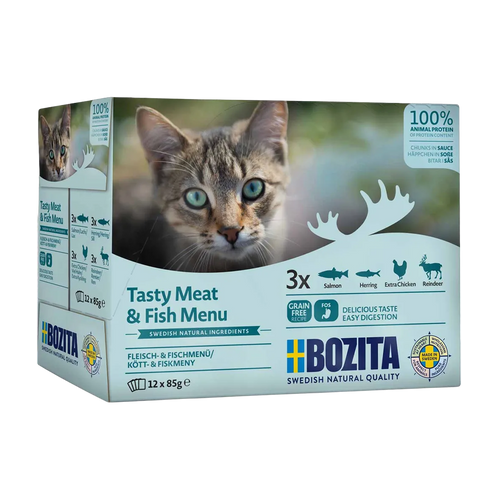 Bozita Feline Meat & Fish in Sauce Multibox - 1.02KG