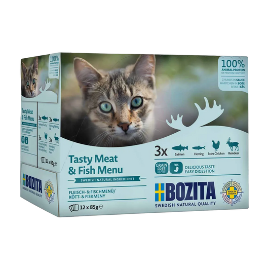 Bozita Feline Meat & Fish in Sauce Multibox - 1.02KG