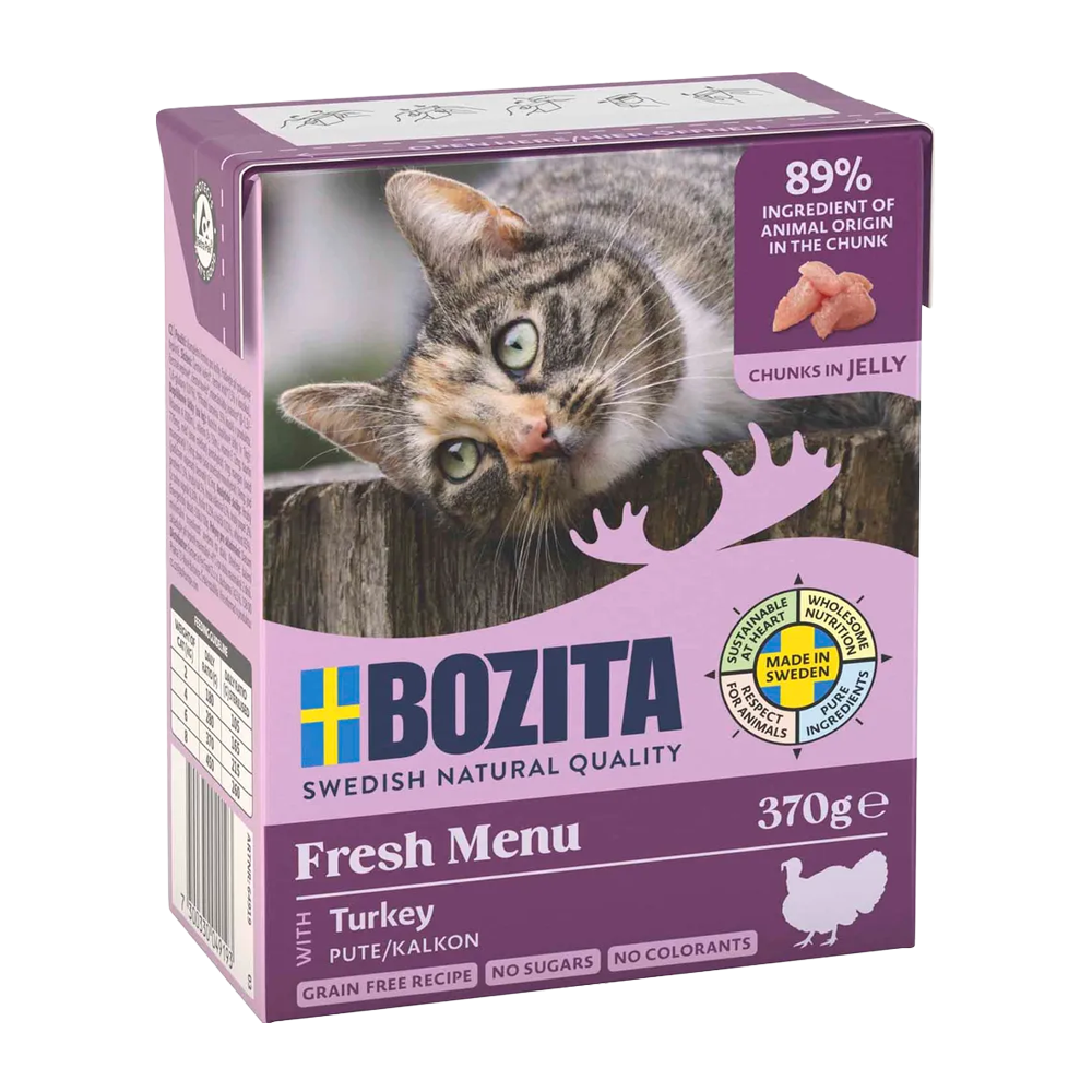 Bozita Bitar i Gelé med Kalkon - 370 G