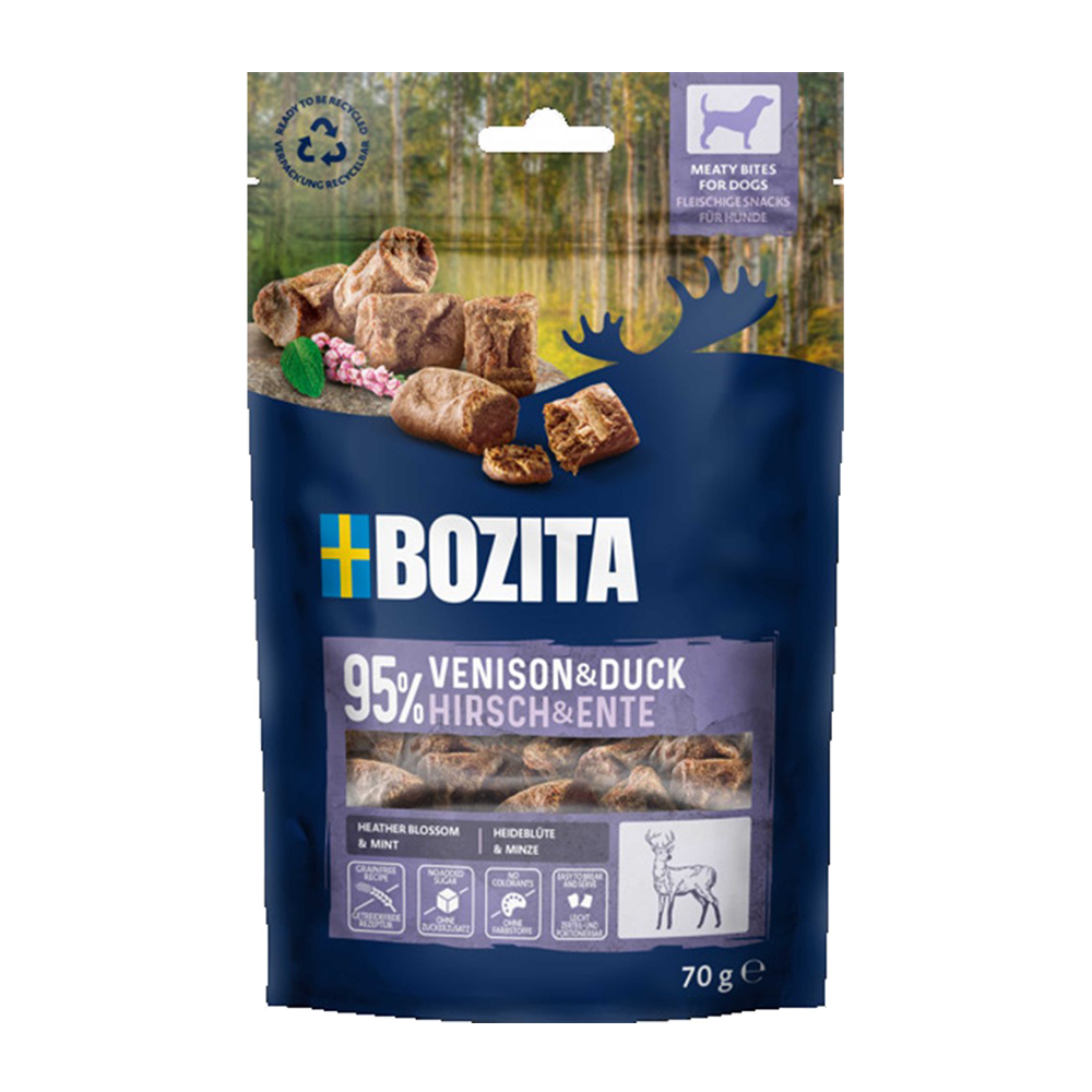 Bozita Snacks Meaty Bites Venison & Duck - 70g