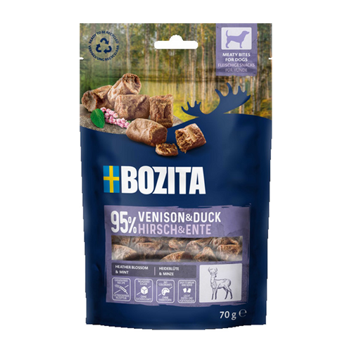 Bozita Snacks Meaty Bites Venison & Duck - 70g
