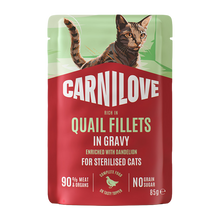 CL Cat Pouch Quail with Dandelion steril - 85 g