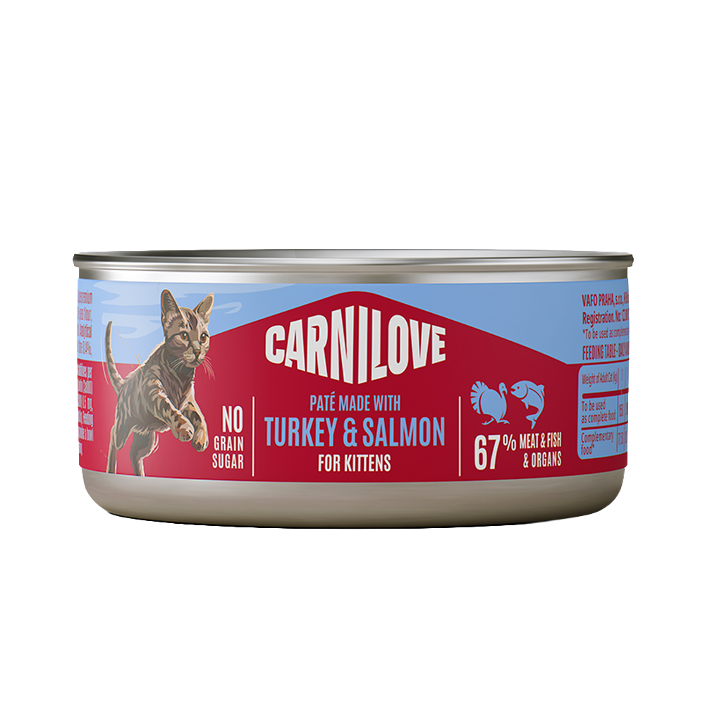 CL Cat Can Paté Turkey & Salmon for Kittens - 100 G