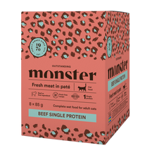 Monster Cat Pouches Adult Beef 85 g (8-pack)