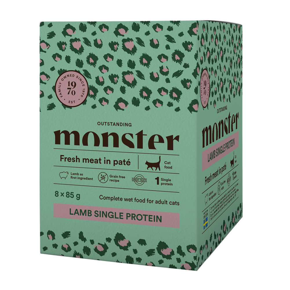 Monster Cat Pouches Adult Lamb 85 g (8-pack)