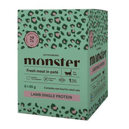 Monster Cat Pouches Adult Lamb 85 g (8-pack)